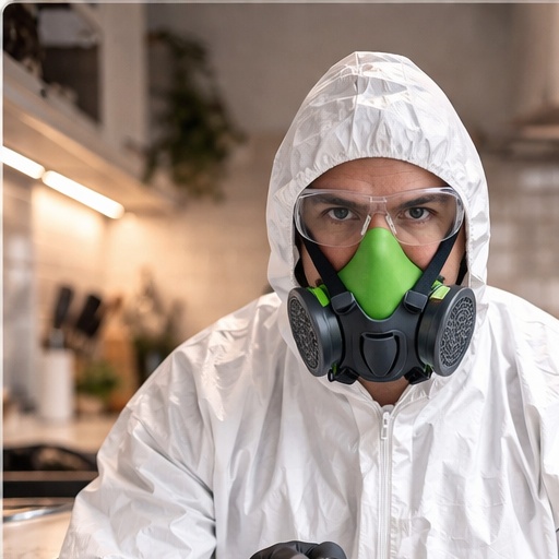 Controle profissional de baratas em ambiente interno